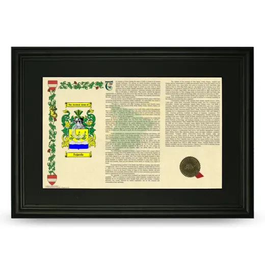 Fajarda Deluxe Armorial Landscape Framed- Black