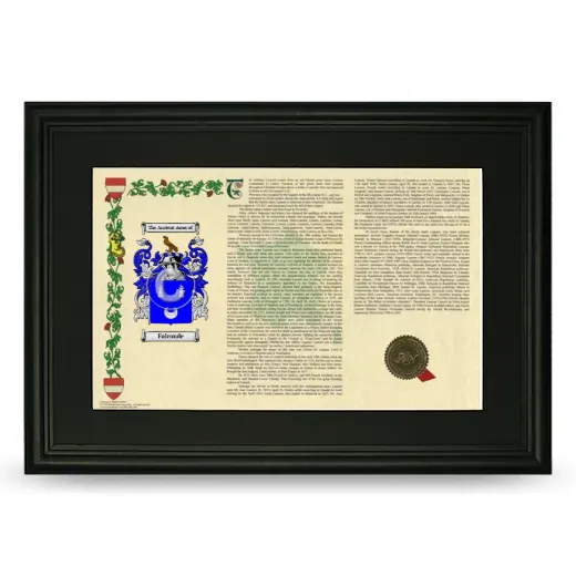 Falconde Deluxe Armorial Landscape Framed- Black