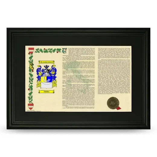 Faleiro Deluxe Armorial Landscape Framed- Black