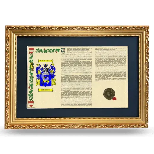 Falkenstein Deluxe Armorial Landscape Framed - Gold
