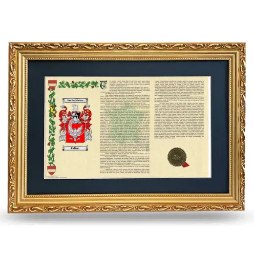Falton Deluxe Armorial Landscape Framed - Gold