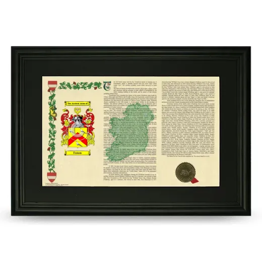 Fanon Deluxe Armorial Landscape Framed- Black