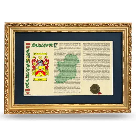 Fanon Deluxe Armorial Landscape Framed - Gold
