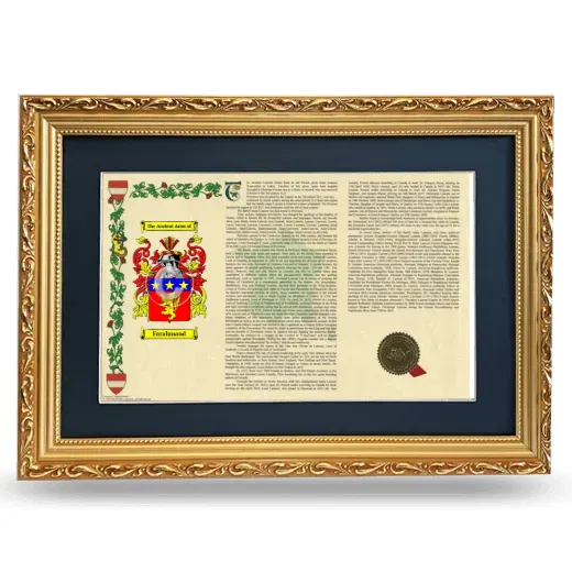 Farahmand Deluxe Armorial Landscape Framed - Gold