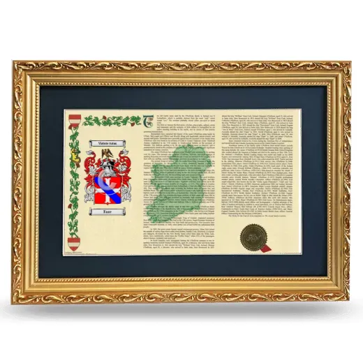 Fare Deluxe Armorial Landscape Framed - Gold