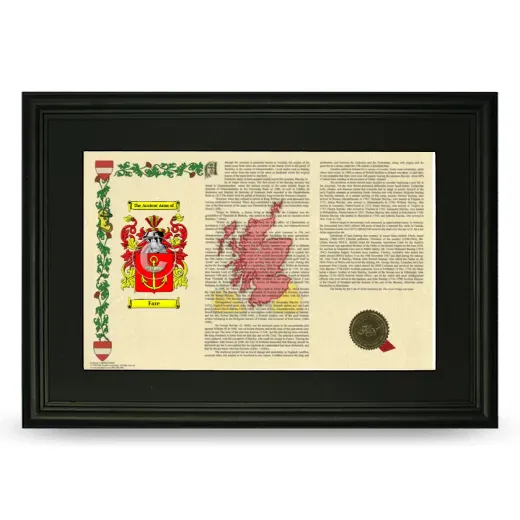 Fare Deluxe Armorial Landscape Framed- Black