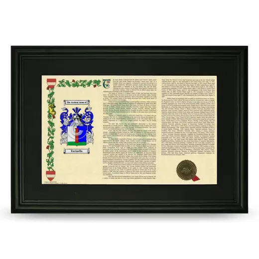 Farinella Deluxe Armorial Landscape Framed- Black