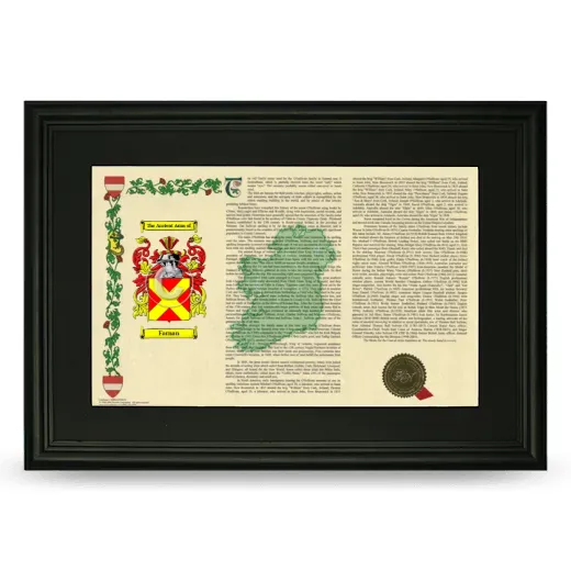Farnan Deluxe Armorial Landscape Framed- Black