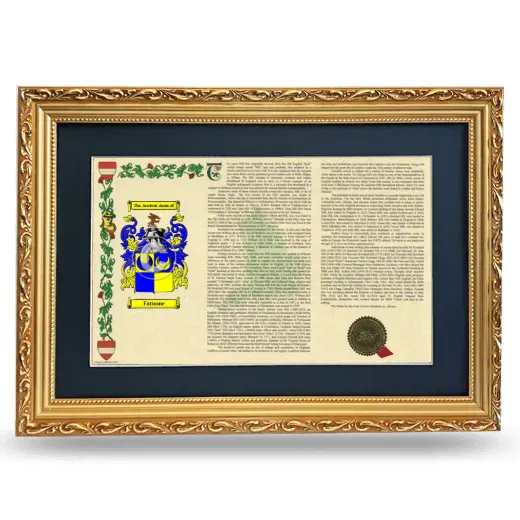 Farnone Deluxe Armorial Landscape Framed - Gold