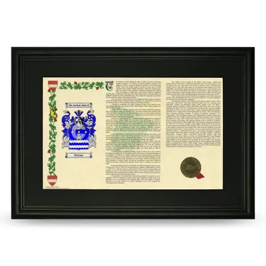 Farraa Deluxe Armorial Landscape Framed- Black
