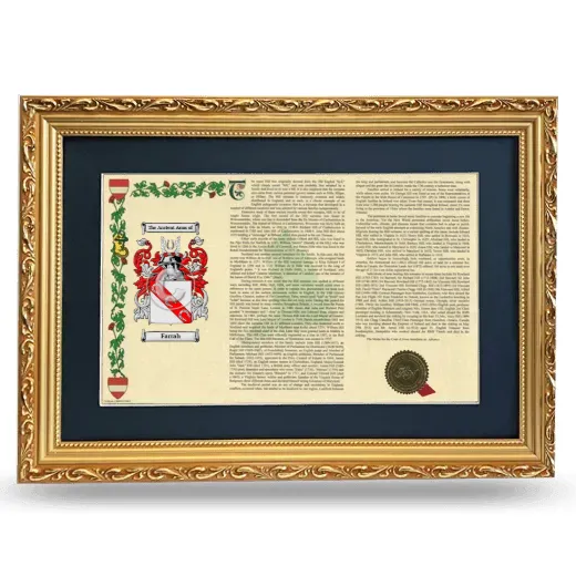 Farrah Deluxe Armorial Landscape Framed - Gold