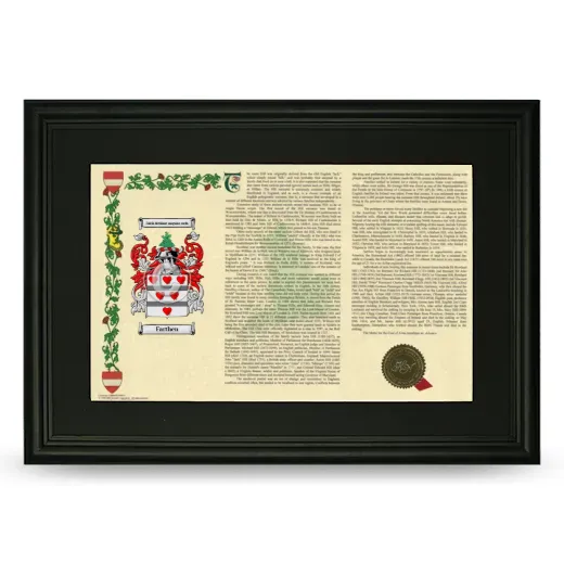 Farthen Deluxe Armorial Landscape Framed- Black