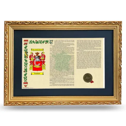 Faucheur Deluxe Armorial Landscape Framed - Gold