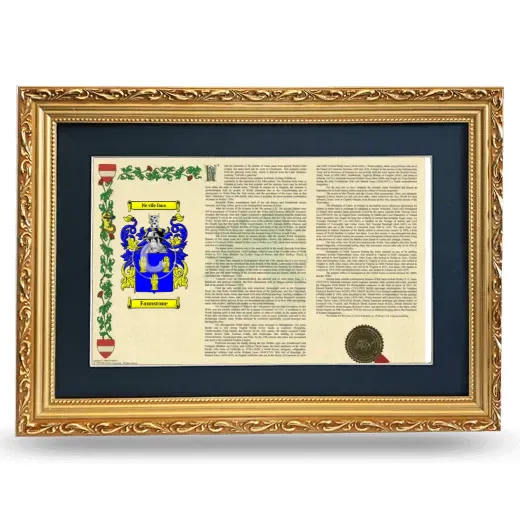 Faunstone Deluxe Armorial Landscape Framed - Gold