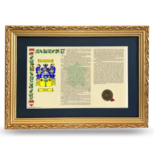 Fauret Deluxe Armorial Landscape Framed - Gold
