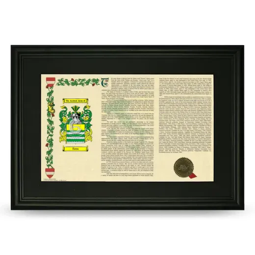 Fava Deluxe Armorial Landscape Framed- Black