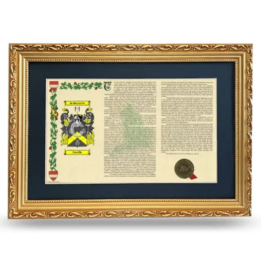 Favelle Deluxe Armorial Landscape Framed - Gold