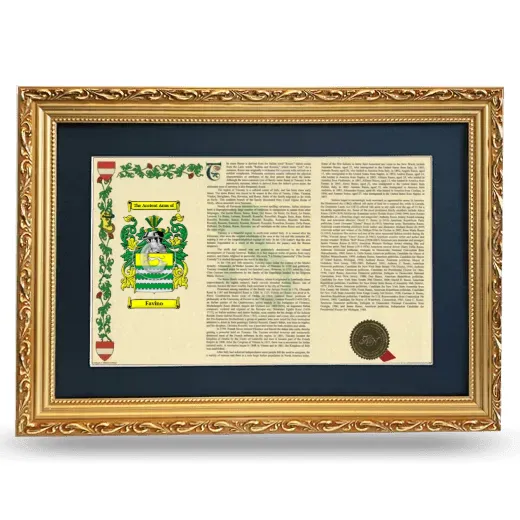 Favino Deluxe Armorial Landscape Framed - Gold