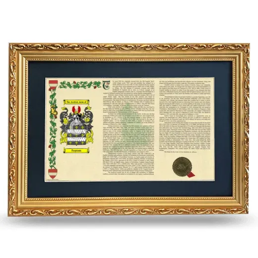Fayram Deluxe Armorial Landscape Framed - Gold