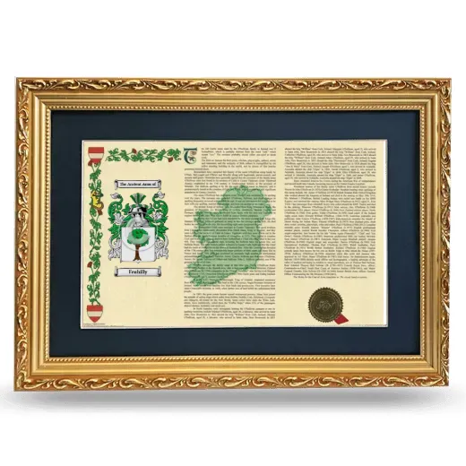Feahilly Deluxe Armorial Landscape Framed - Gold