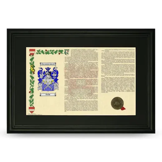 Fecht Deluxe Armorial Landscape Framed- Black