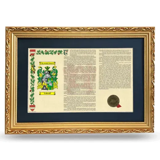 Federoff Deluxe Armorial Landscape Framed - Gold
