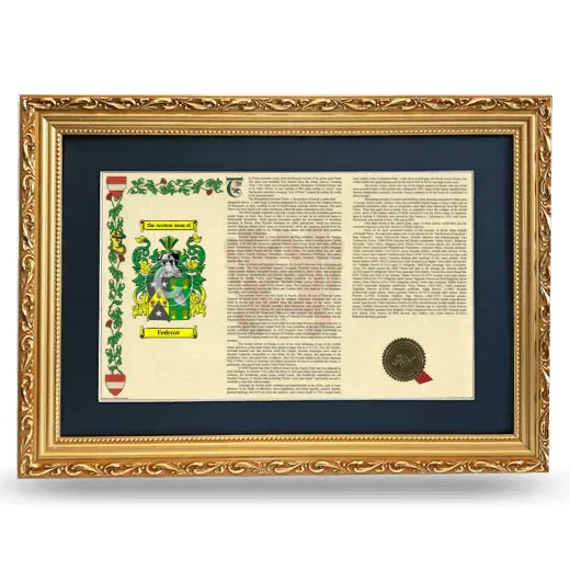 Federov Deluxe Armorial Landscape Framed - Gold