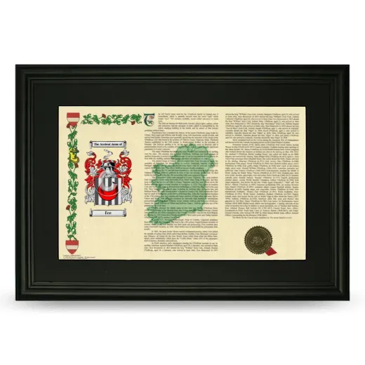 Fee Deluxe Armorial Landscape Framed- Black
