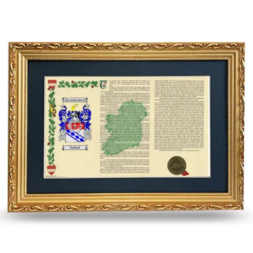Feeland Deluxe Armorial Landscape Framed - Gold