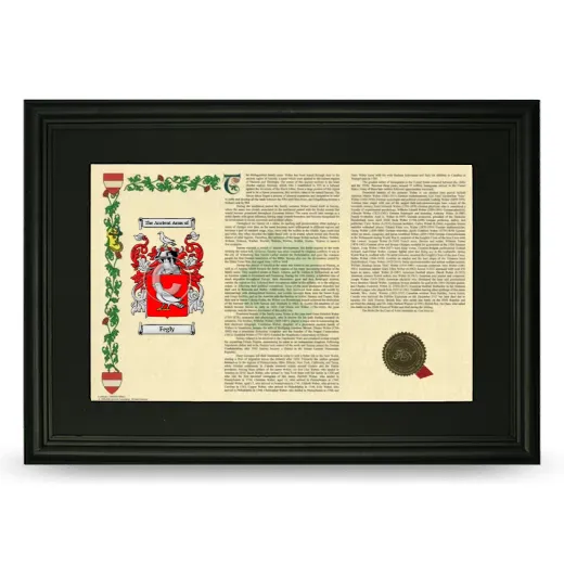 Fegly Deluxe Armorial Landscape Framed- Black