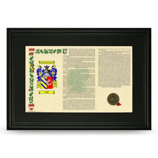 Feidt Deluxe Armorial Landscape Framed- Black