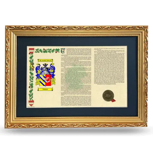 Feister Deluxe Armorial Landscape Framed - Gold