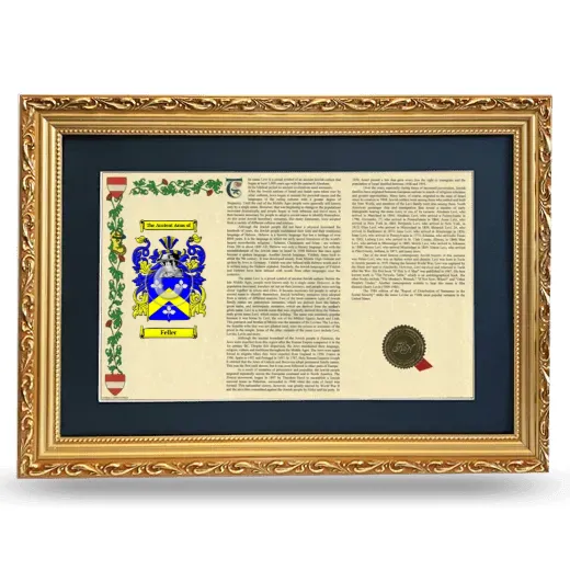 Feller Deluxe Armorial Landscape Framed - Gold