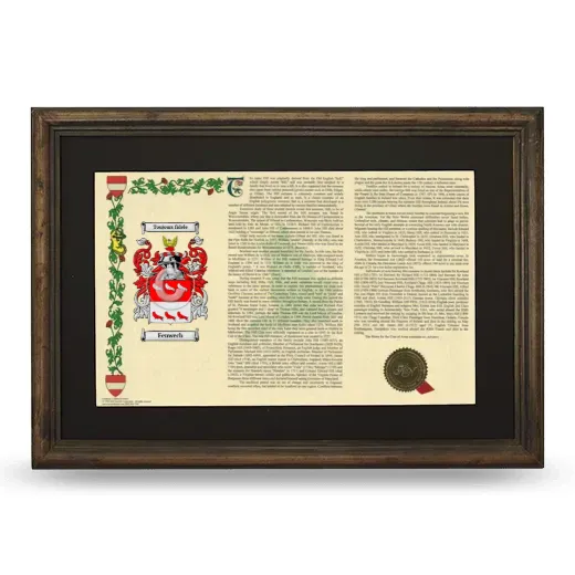 Fenwech Deluxe Armorial Landscape Framed - Brown