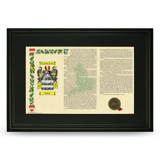 Ferane Deluxe Armorial Landscape Framed- Black