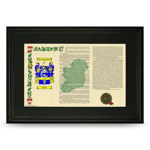 Fergus Deluxe Armorial Landscape Framed- Black