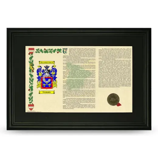 Fernàndez Deluxe Armorial Landscape Framed- Black