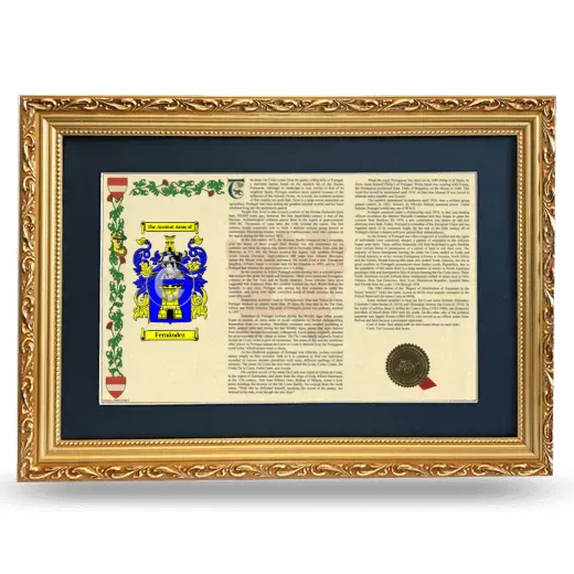 Fernández Deluxe Armorial Landscape Framed - Gold