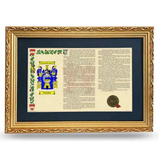 Fernandes Deluxe Armorial Landscape Framed - Gold