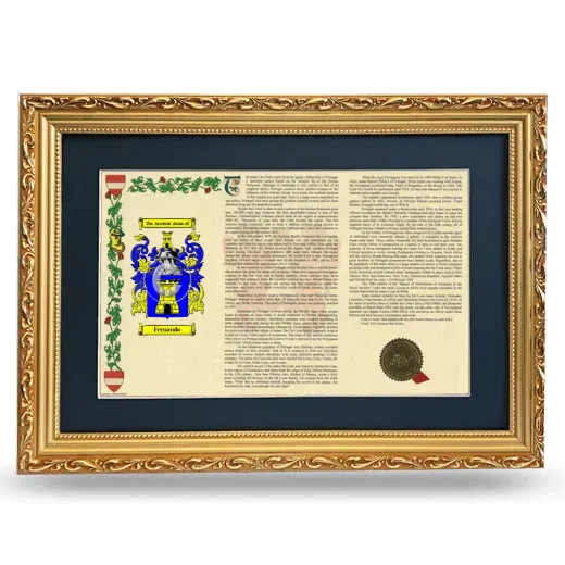 Fernando Deluxe Armorial Landscape Framed - Gold
