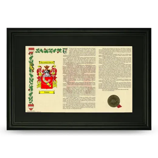 Ferras Deluxe Armorial Landscape Framed- Black