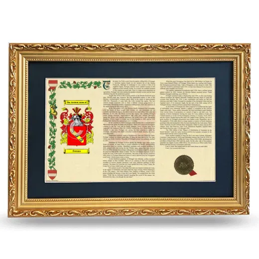 Ferras Deluxe Armorial Landscape Framed - Gold