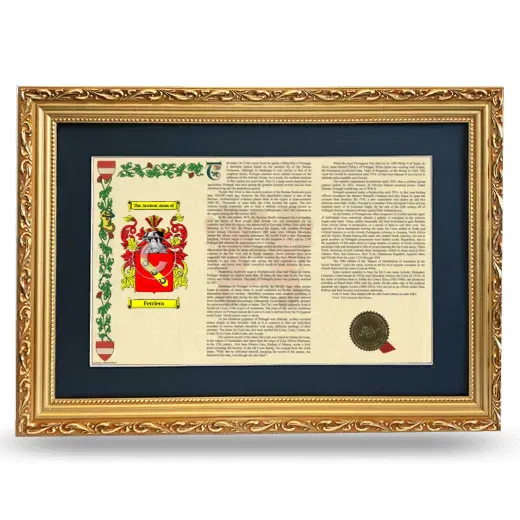 Ferriera Deluxe Armorial Landscape Framed - Gold