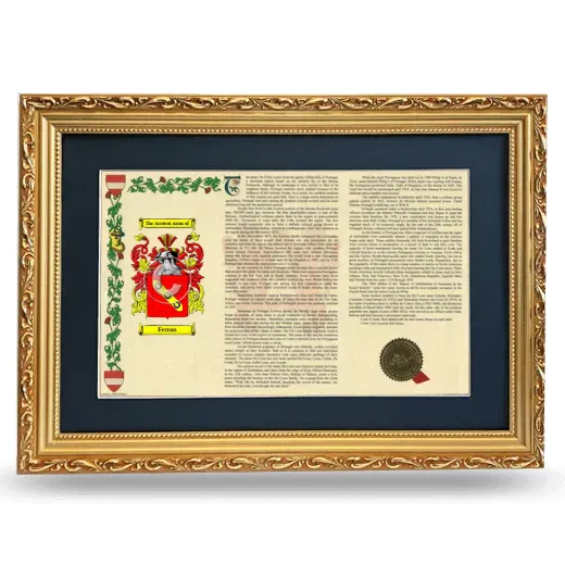 Ferron Deluxe Armorial Landscape Framed - Gold