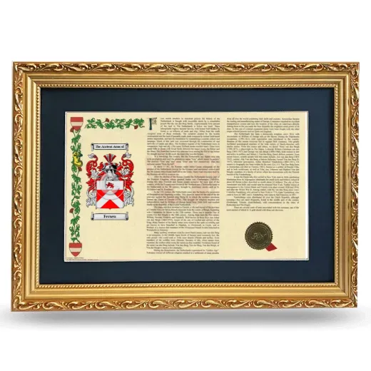 Fersen Deluxe Armorial Landscape Framed - Gold