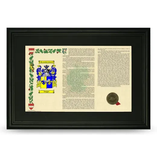 Feuger Deluxe Armorial Landscape Framed- Black