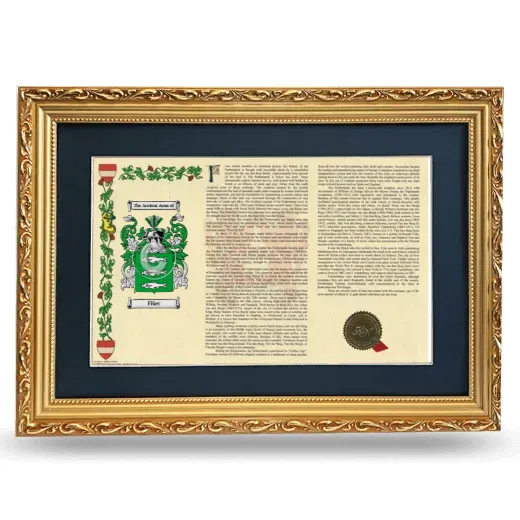 Fišer Deluxe Armorial Landscape Framed - Gold