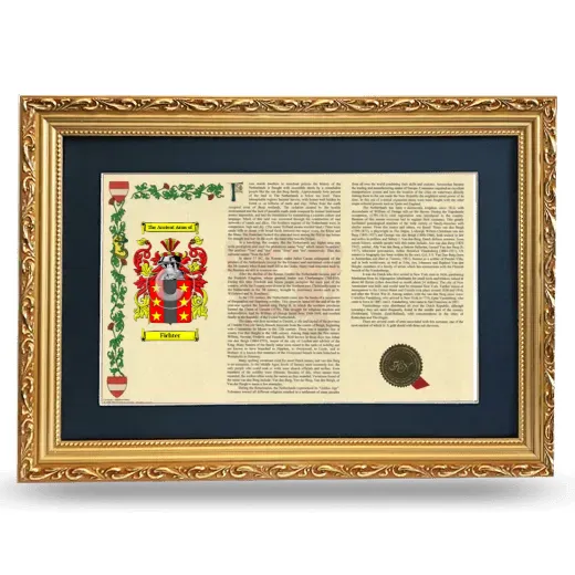 Fichter Deluxe Armorial Landscape Framed - Gold