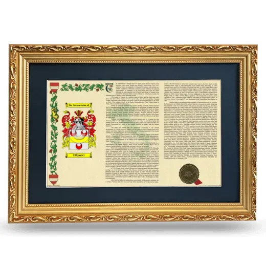 Filipucci Deluxe Armorial Landscape Framed - Gold