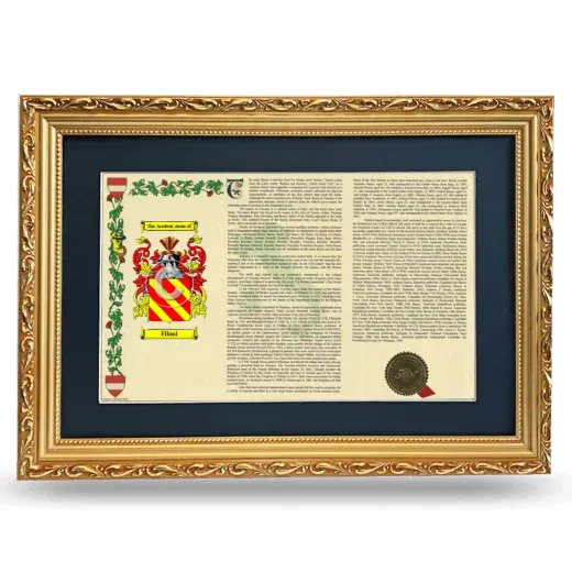 Filoni Deluxe Armorial Landscape Framed - Gold